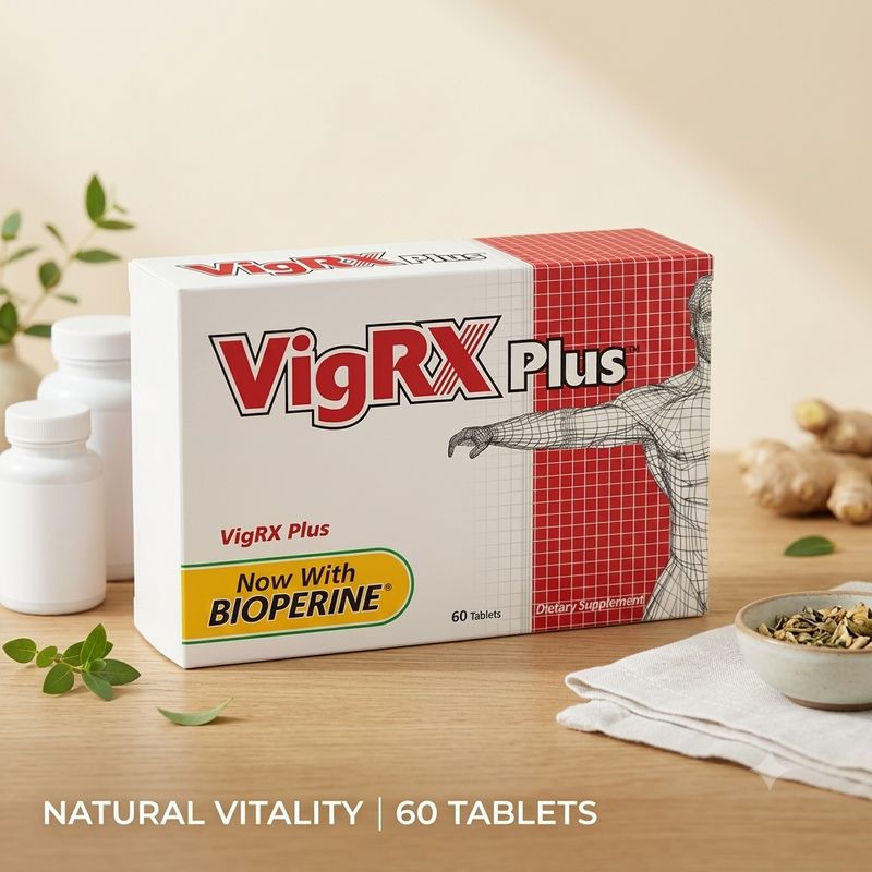VigRX Plus Advanced Vitality Supplement with BioPerine (60 Tablets) | مكمل فيج آر إكس بلس المطور مع البيوبيرين للرجال