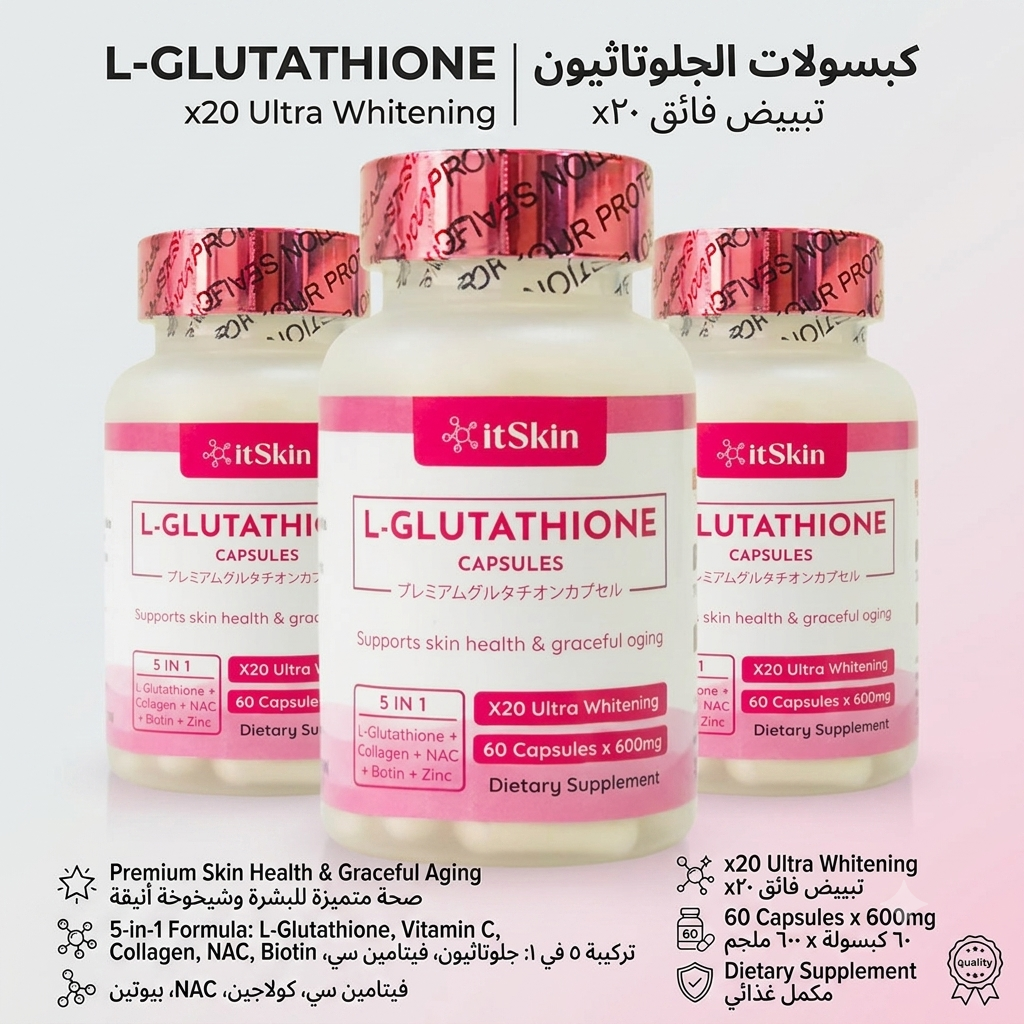 itSkin 5-in-1 L-Glutathione Capsules (x20 Ultra Whitening) | كبسولات الجلوتاثيون إت سكين ٥ في ١